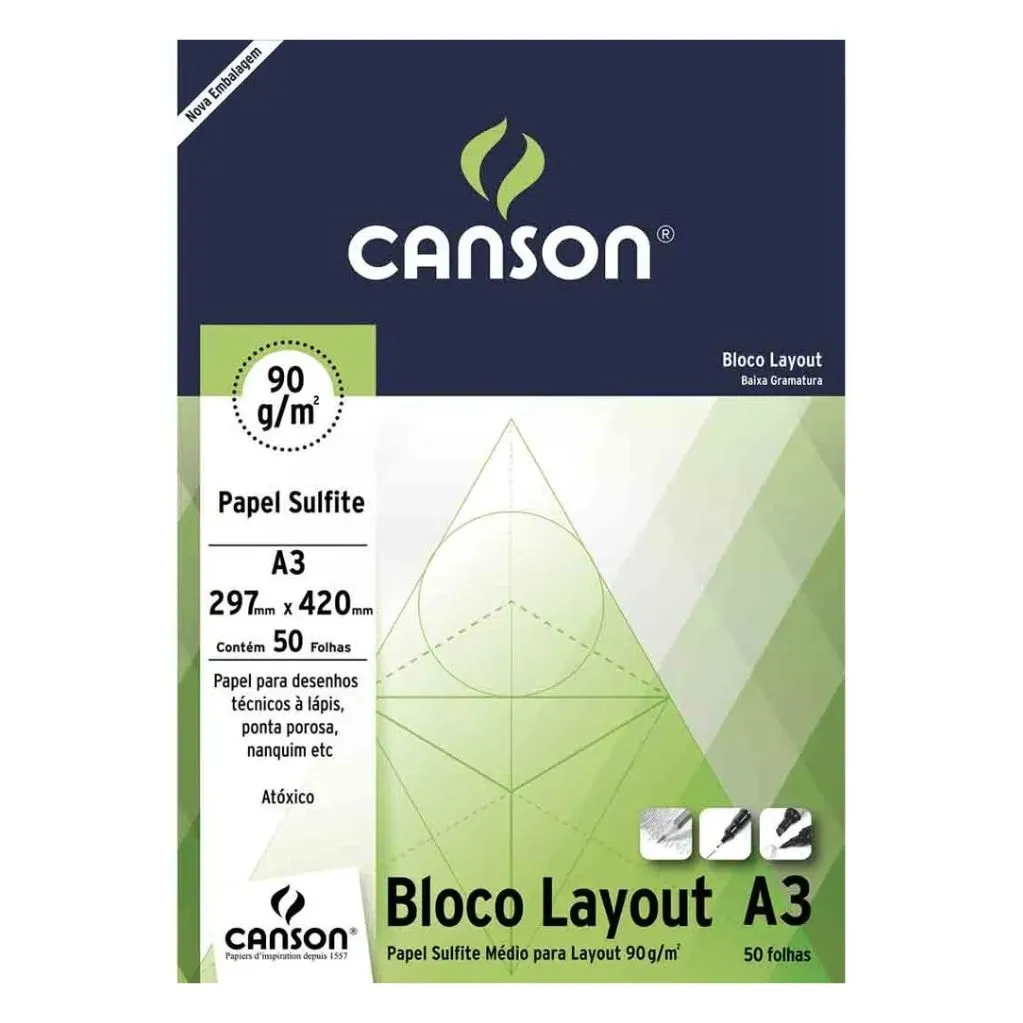 Bloco Layout A3 50 folhas Canson