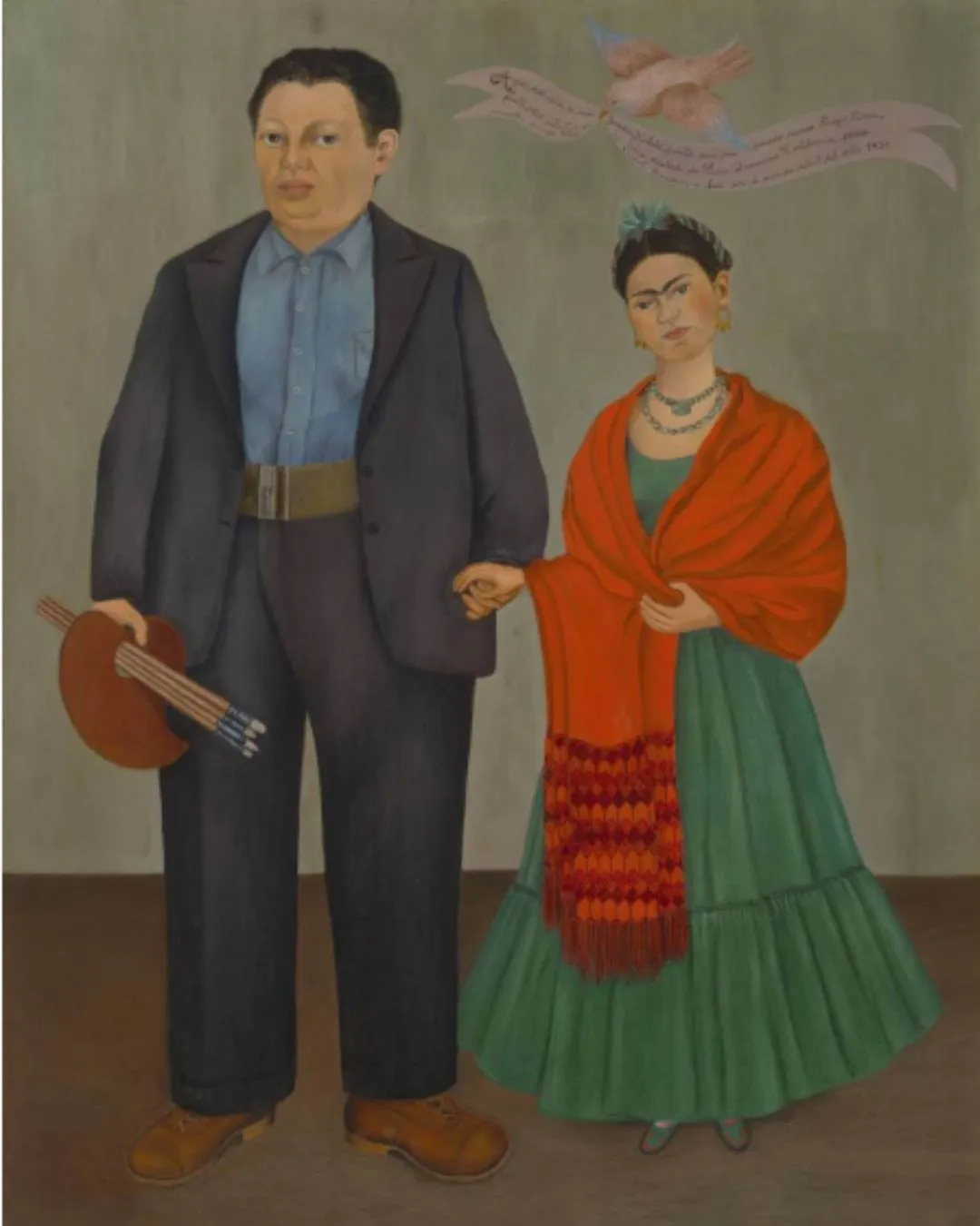 Frida e Diego Rivera, por Frida Kahlo, 1931