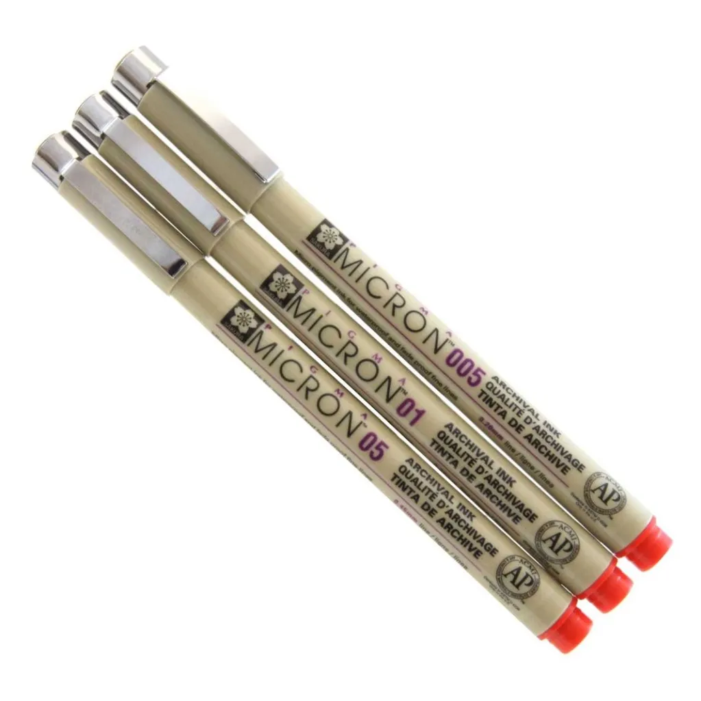 Caneta Nankin Pigma Micron Vermelho Descartável Sakura