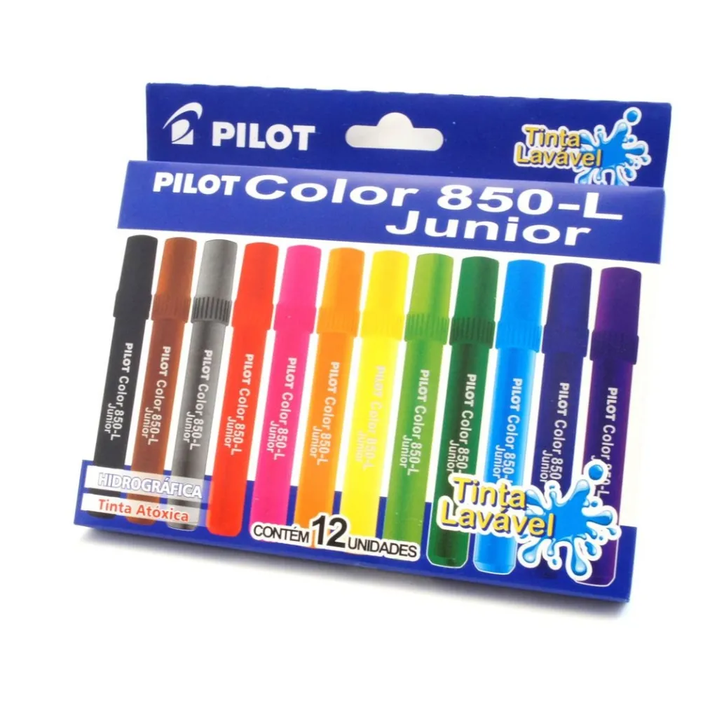 Caneta Hidrográfica Junior com 12 Cores Pilot