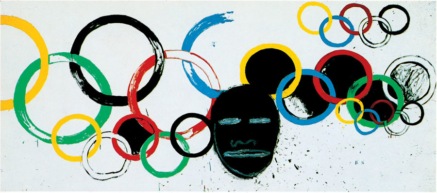 “Olympic Rings” (1985), de Jean-Michel Basquiat e Andy Warhol