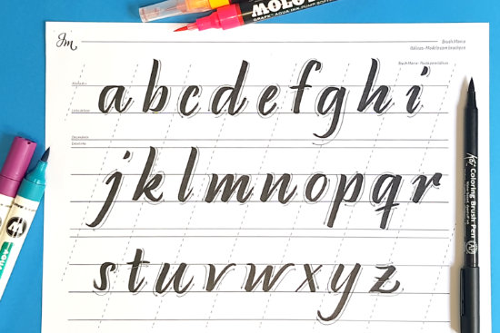Nova Coleção] Alfabeto Lettering Para Imprimir - Imagens  Caligrafia para  iniciantes, Letras de mão do alfabeto, Melhorar a caligrafia