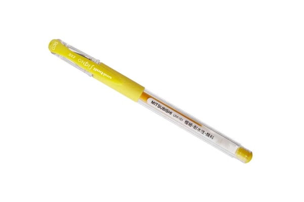 Caneta Gel Signo 0,38 mm Yellow Uni-Ball